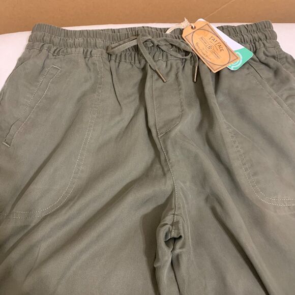 FAT FACE "LYME" Olive Green Cuffed TENCEL Lyocell Pants Joggers Sz 6S NWT - Picture 3 of 16